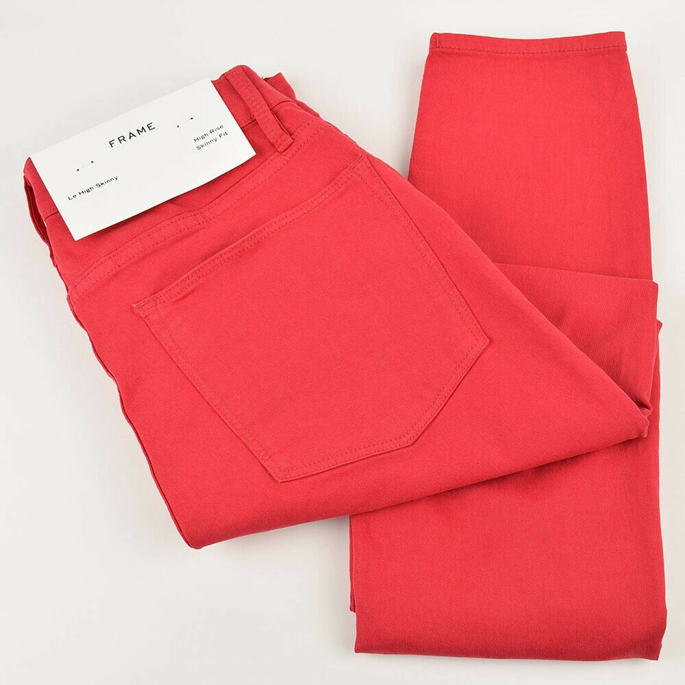 FRAME DENIM Red LE HIGH SKINNY Stretch Jeans 30